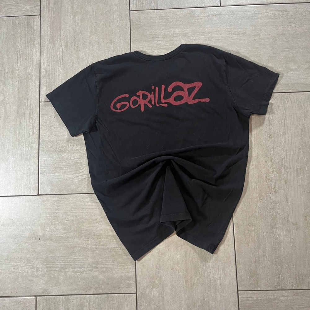 Gorillaz Geep Buggy Graphic T-Shirt Black Mens Short Sleeve Band Tee L